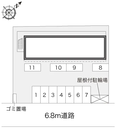 ★手数料０円★土浦市真鍋新町　月極駐車場（LP）